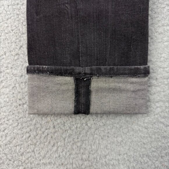 All Saints Jeans Mens 32 Pants Black Cigarette Skinny Fit Faded Dark Wash Denim - Picture 7 of 11